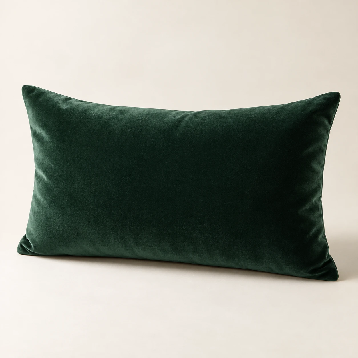 The Signature Lumbar, Plain velvet, Forest Green velvet cushion cover